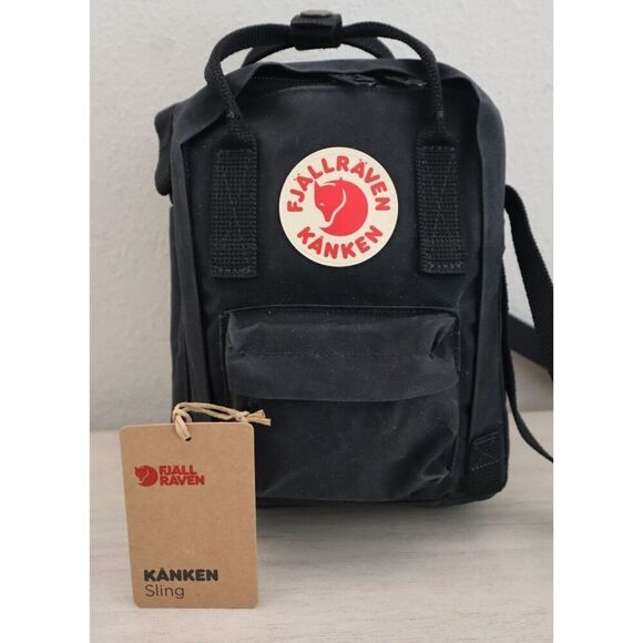 Fjallraven 23797-550 Unisex Black Kanken Mini Crossbody Sling Shoulder Bag - Picture 1 of 9